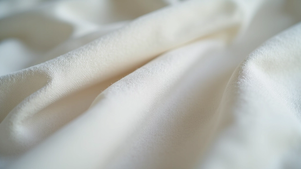 Detalhe de tecido de alta qualidade em loja de roupas, com foco em texturas e cores